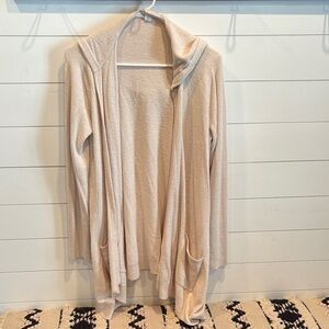 Barefoot Dreams Cream Hooded Cardigan